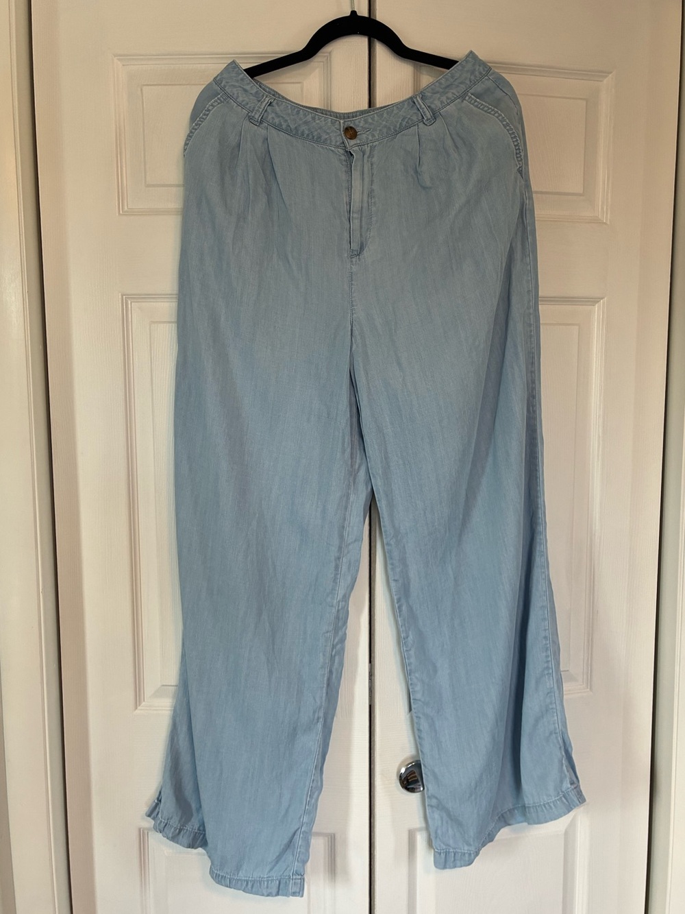 Blue Beachy Wide Leg Pants Baggy